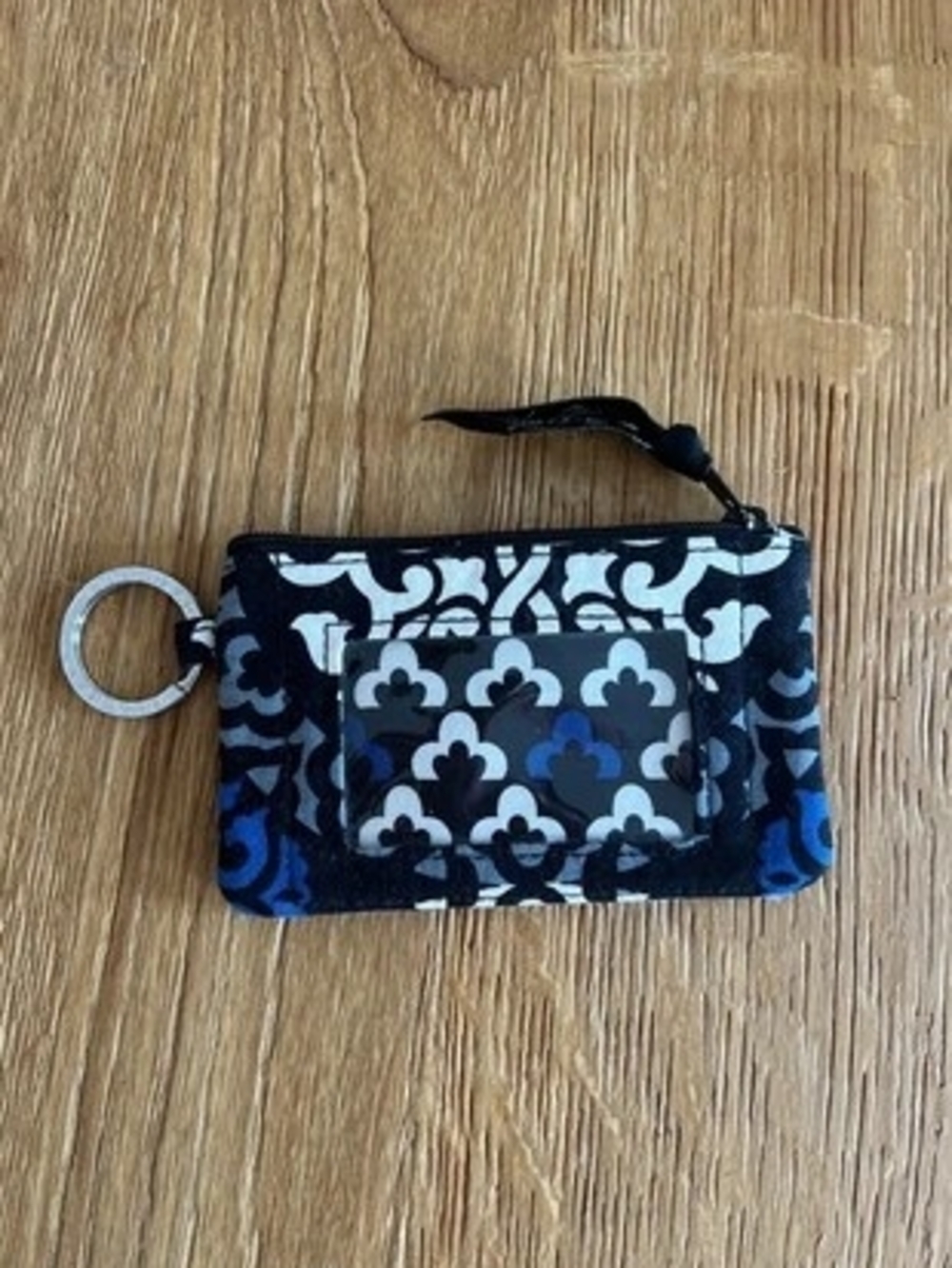Vera Bradley Canterberry Cobalt Zip ID Case
